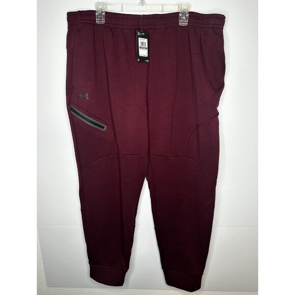 Under Armour Unstoppable Joggers Sweatpants Men's 2XL NEW NWT Plum - Picture 1 of 3